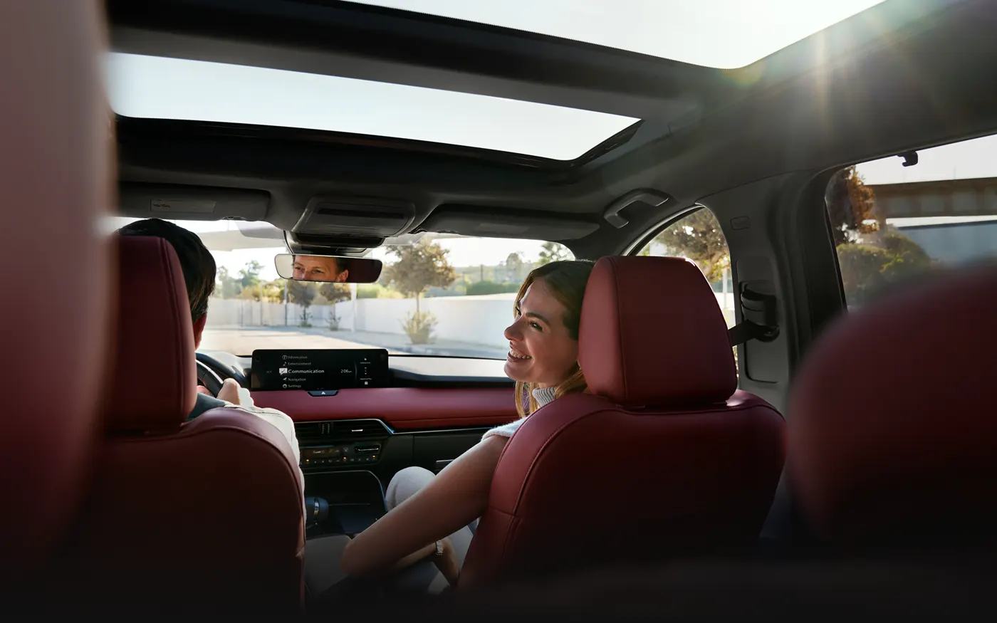 Friends riding in the 2-row 2027 Mazda CX-90 | Bill Marine Mazda in Springfield OH